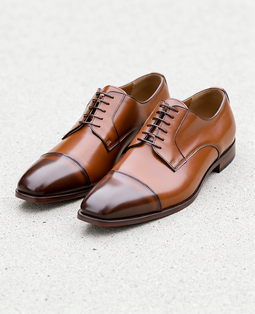 Luxury leather derby shoes